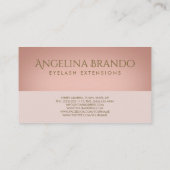 金ゴールドきらめきアポイントメントリマインダーピンク 名刺 (裏面)