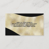 金ゴールドきらめくとブラック 名刺 (裏面)