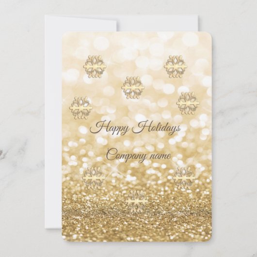 金ゴールドきらめくの華企業のやかなクリスマスパーティー 招待状 (裏面)