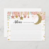 金ゴールドきらめくアドバイスカード。 エンクロージャーカード (正面/裏面)