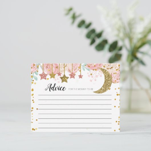 金ゴールドきらめくアドバイスカード。 エンクロージャーカード (スタンド正面)