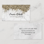 金ゴールドきらめくイベント計画名刺 名刺 (正面/裏面)