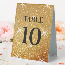 金ゴールドきらめくカスタムグリッター表結婚数