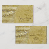 金ゴールドきらめくクリスタルグラムサロン友人を参照 紹介カード (正面/裏面)