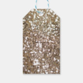 金ゴールドきらめくグリッターグラムガーリーグリジー ギフトタグ (裏面)