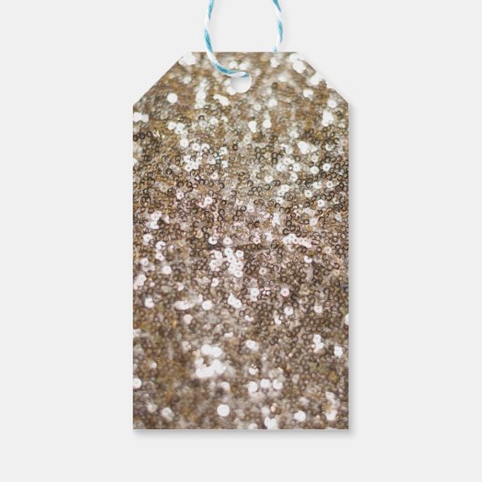 金ゴールドきらめくグリッターグラムガーリーグリジー ギフトタグ (裏面)