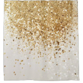 金ゴールドきらめくグリッターグラム#2 シャワーカーテン (正面)