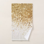 金ゴールドきらめくグリッターグラム#2 バスタオルセット (ハンドタオル)