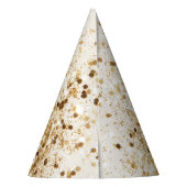 金ゴールドきらめくグリッターグラム#2 パーティーハット (裏面)