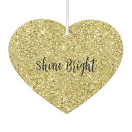 金ゴールドきらめくグリッター カーエアーフレッシュナー