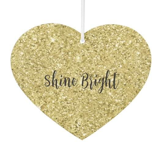 金ゴールドきらめくグリッター カーエアーフレッシュナー (正面)