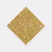 金ゴールドきらめくグリッター スタンダードランチョンナプキン (角)