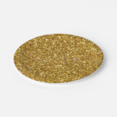金ゴールドきらめくグリッター ペーパープレート (アングル)