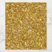 金ゴールドきらめくグリッター ワインラベル (シングルラベル)