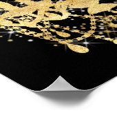 金ゴールドきらめくシャンデリア ポスター (角)