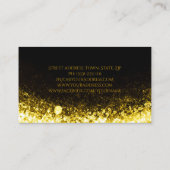 金ゴールドきらめくジュエラージュエリーデザイナーブラックカード 名刺 (裏面)