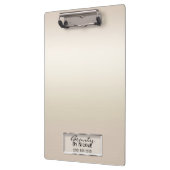 金ゴールドきらめくパールシエレガントックグラムパーソナライズされた クリップボード (左)