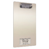 金ゴールドきらめくパールシエレガントックグラムパーソナライズされた クリップボード (右)