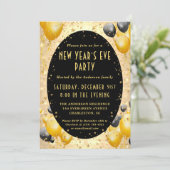 金ゴールドきらめくブラックスターズ大晦日パーティー 招待状 (スタンド正面)