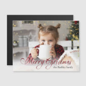 金ゴールドきらめくメリークリスマス書道写真 (正面/裏面)