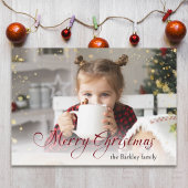 金ゴールドきらめくメリークリスマス書道写真 シーズンカード