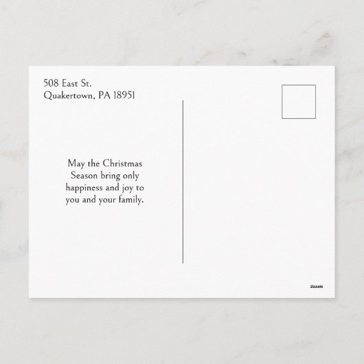 金ゴールドきらめくメリークリスマス書道写真 シーズンポストカード (裏面)