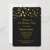 金ゴールドきらめくライツバースデーパーティー 招待状 (裏面)