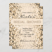 金ゴールドきらめくライトブライダルシャワー招待状 招待状 (正面/裏面)