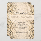 金ゴールドきらめくライトブライダルシャワー招待状 招待状 (正面/裏面)