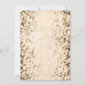 金ゴールドきらめくライト婚約パーティ招待状 招待状 (裏面)