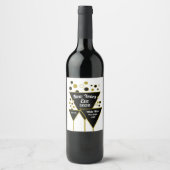 金ゴールドきらめくワイン，大晦日 ワインラベル (正面)