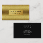 金ゴールドきらめく及び金属フェイク金ゴールド 名刺 (正面/裏面)