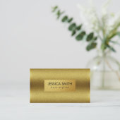 金ゴールドきらめく及び金属フェイク金ゴールド 名刺 (スタンド正面)