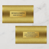 金ゴールドきらめく及び金属フェイク金ゴールド 名刺 (正面/裏面)