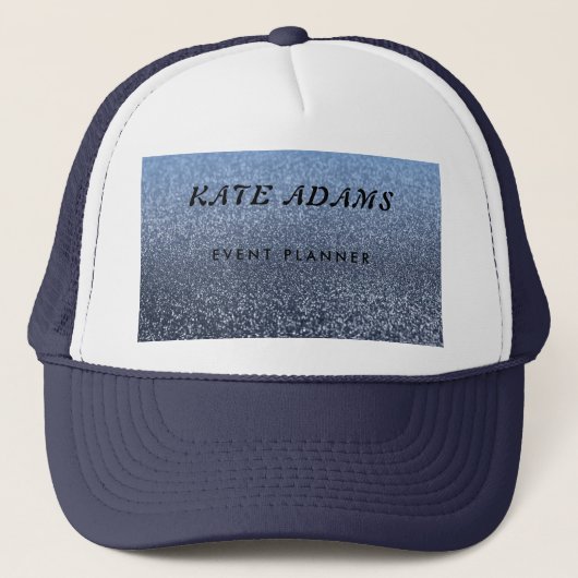 金ゴールドきらめく大理石ダークネイビー抽象芸術 キャップ (正面)