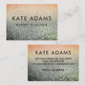 金ゴールドきらめく大理石ダークネイビー抽象芸術 名刺 (正面/裏面)