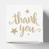 金ゴールドきらめく小さな星の赤ちゃんシャワー フェイバーボックス (上部)