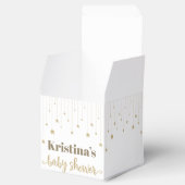 金ゴールドきらめく小さな星の赤ちゃんシャワー フェイバーボックス (オープン)