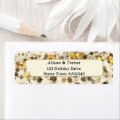 金ゴールドきらめく差出人住所ラベル ラベル (インサイチュ)