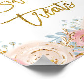 金ゴールドきらめく星の水の色スイートトリート ポスター (角)