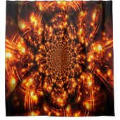 金ゴールドきらめく灯 シャワーカーテン (正面)