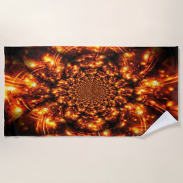 金ゴールドきらめく灯 ビーチタオル