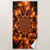 金ゴールドきらめく灯 ビーチタオル (正面)