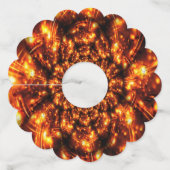 金ゴールドきらめく灯 ワイングラスタグ (正面)