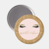 金ゴールドきらめく目 マグネット (正面/裏面)