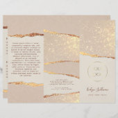 金ゴールドきらめく紙パンフレット (正面/裏面)