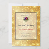 金ゴールドきらめく背景 招待状 (正面)