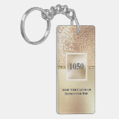 金ゴールドきらめく金属箔 キーホルダー (正面左)