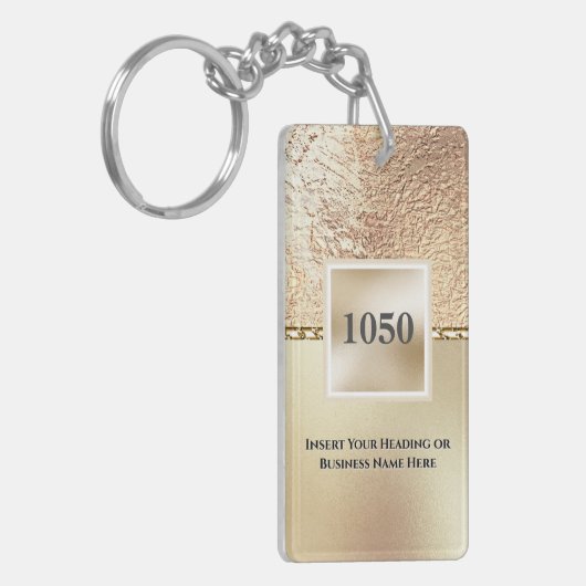 金ゴールドきらめく金属箔 キーホルダー (正面左)