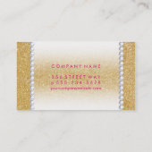 金ゴールドきらめく |フェードとパール 名刺 (裏面)